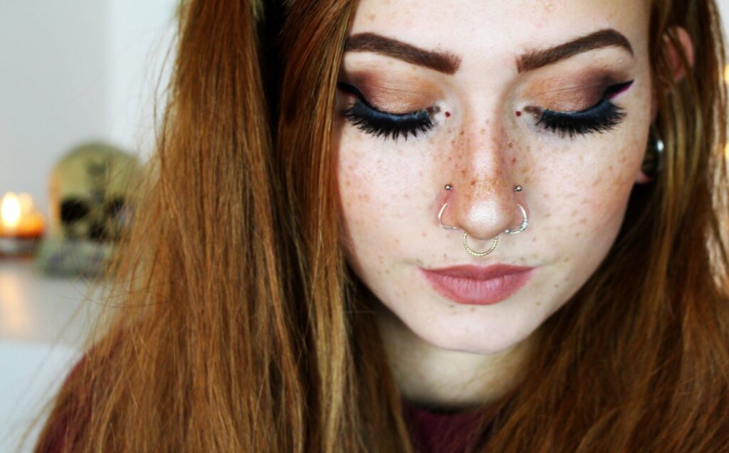 High nostril piercing